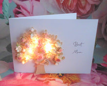 Load image into Gallery viewer, 'Best Mum' Blossom Tree Vintage Pink Flowers - Letterbox Flower Cards