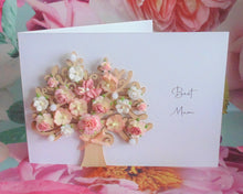Load image into Gallery viewer, 'Best Mum' Blossom Tree Vintage Pink Flowers - Letterbox Flower Cards