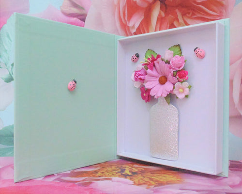 Pink Ladybirds - Letterbox Flower Cards