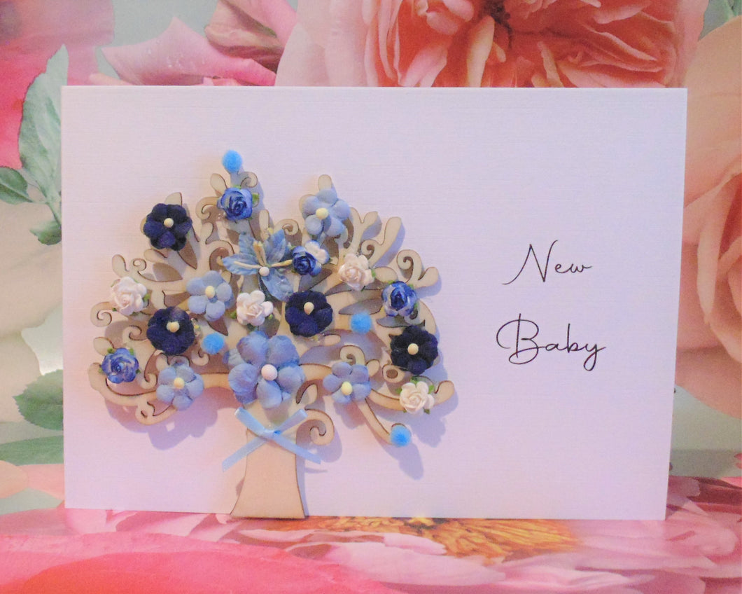 New Baby Light Up Blossom Tree - Letterbox Flower Cards