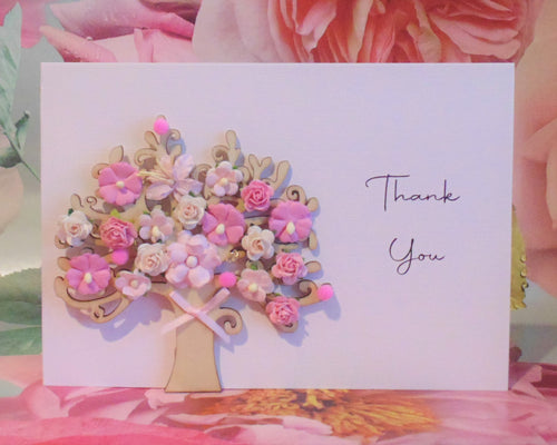 Thank You Light Up Blossom Tree - Letterbox Flower Cards