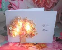 Load image into Gallery viewer, &#39;Best Mum&#39; Blossom Tree Vintage Pink Flowers - Letterbox Flower Cards
