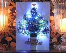 Load image into Gallery viewer, xxx &#39;Happy Christmas&#39; Light Up Tree Card - Letterbox Flower Cards
