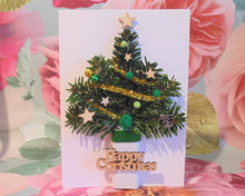Load image into Gallery viewer, xxx &#39;Happy Christmas&#39; Light Up Tree Card - Letterbox Flower Cards
