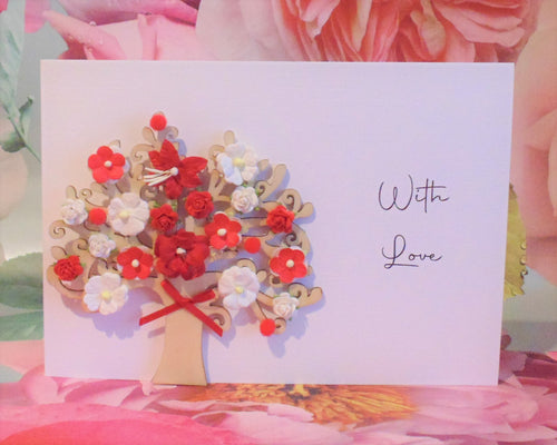 With Love Light Up Blossom Tree - Letterbox Flower Cards